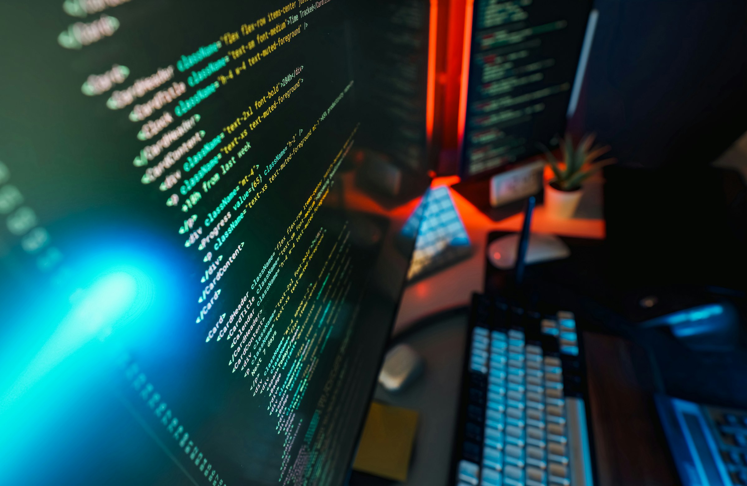 Code on a screen, abstract, the texture of structure.